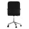 Martha Stewart Taytum Upholstered Office Chair in Black/Polished Nickel CH-142370-BK-MS - alternate 2